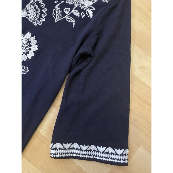 Boden Clemmie Dress Embroidered Floral Size 14L Navy Blue - Picture 6 of 11